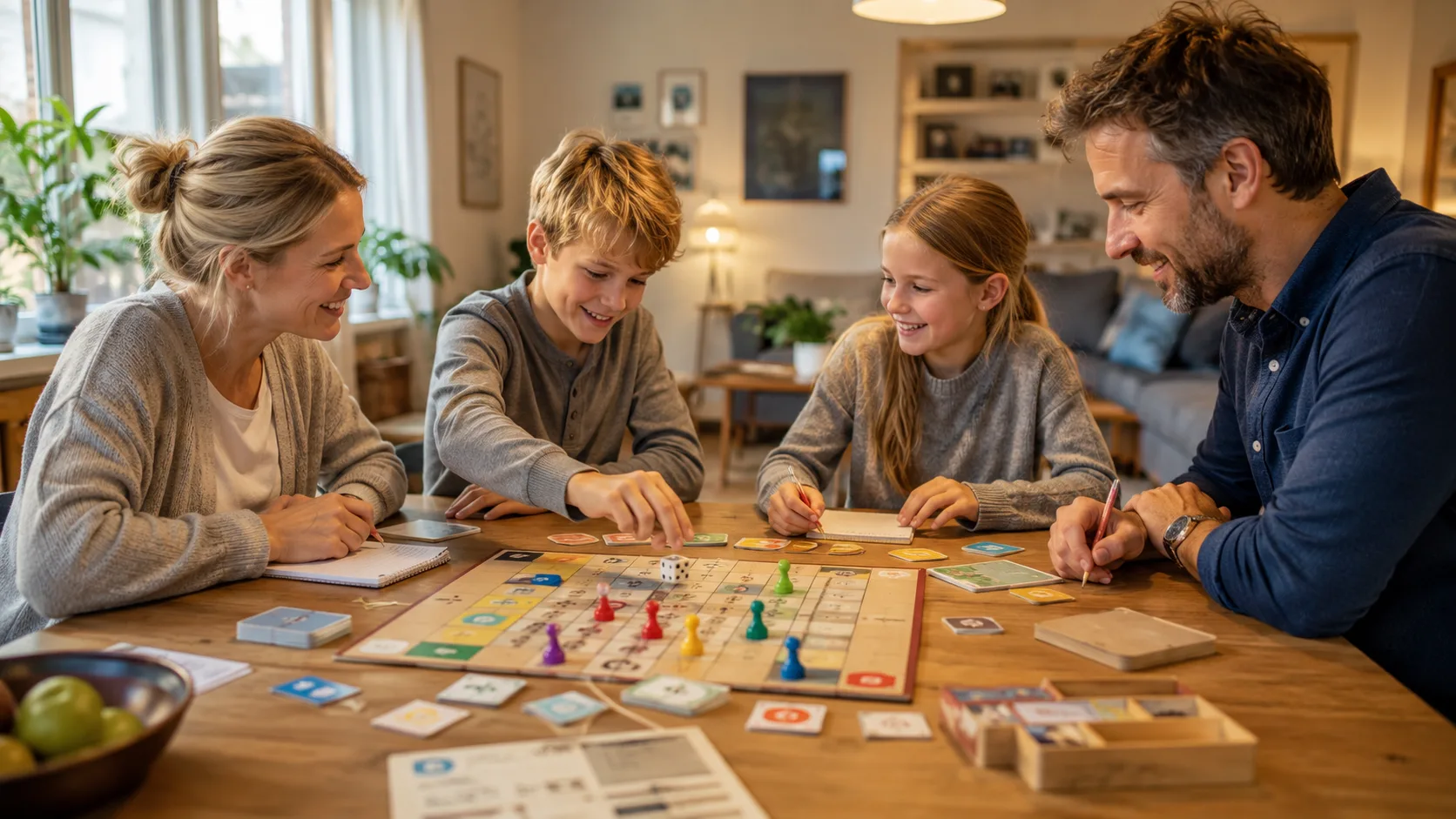 Barn som peker på bilskilt ut av bilvinduet for å løse regneoppgaver
