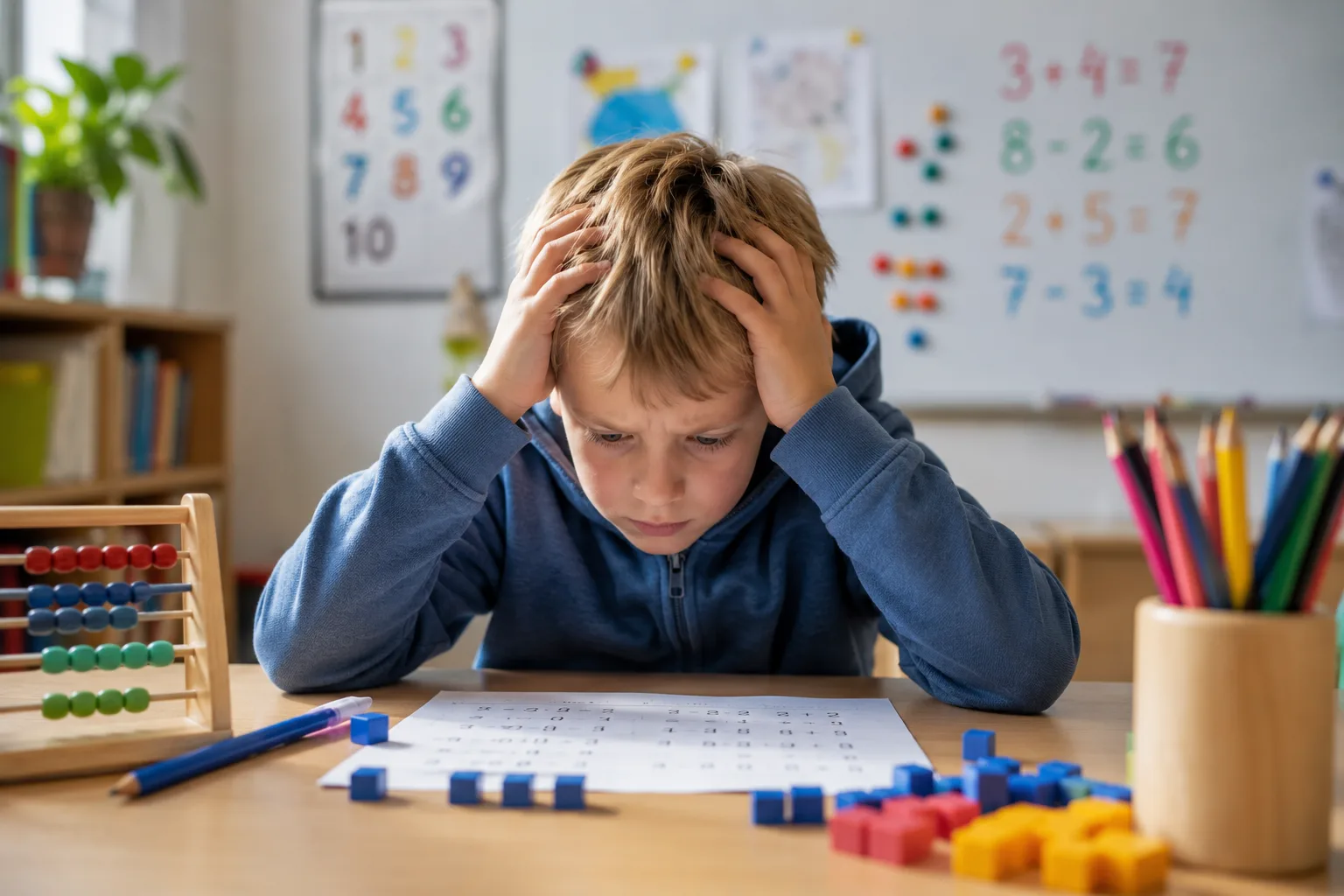 dyskalkuli, mattevansker barn, tallforståelse skolen, matematikkvansker