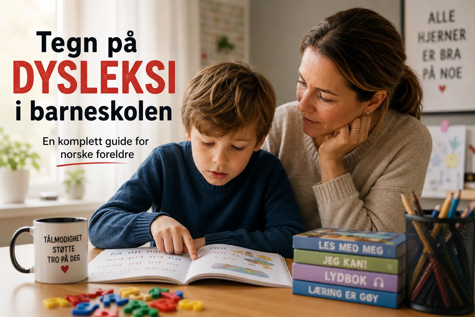 dysleksi i barneskolen, dysleksi tegn barn, symptomer dysleksi, test av dysleksi, tilpasset opplæring