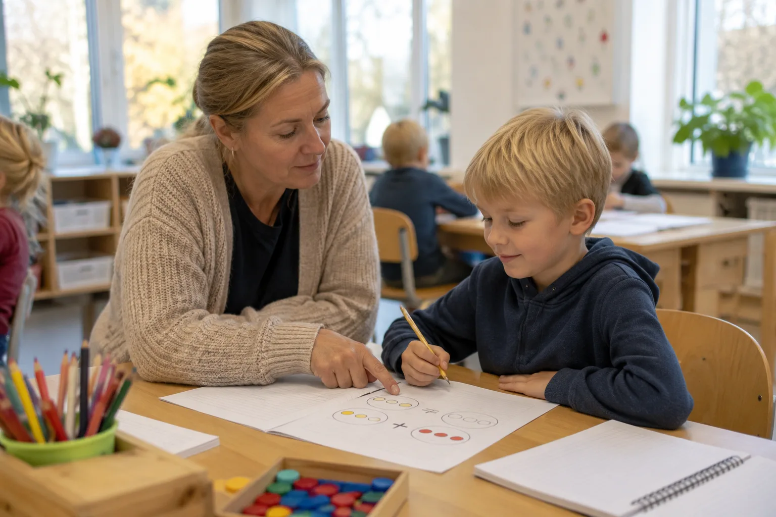 elev som sliter med dyskalkuli får veiledning