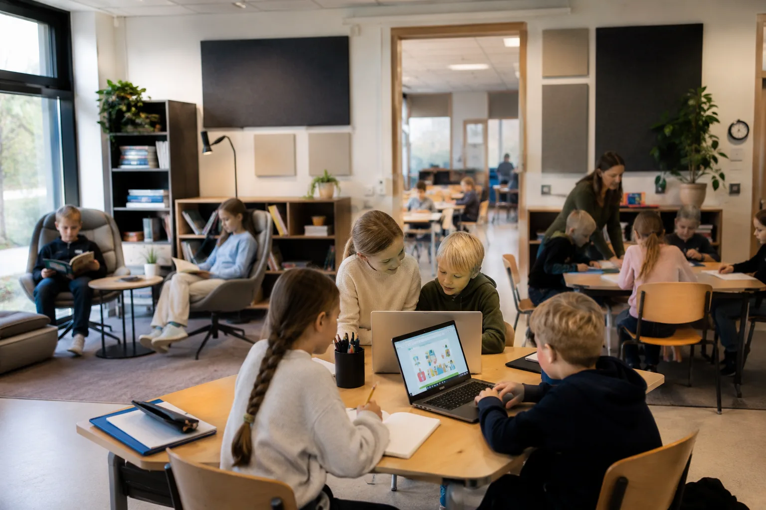 lydmiljø i skolen med tilpassede soner