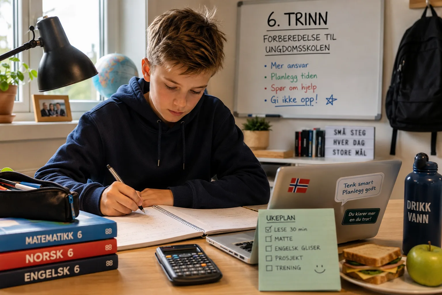 trinn forberedelse til ungdomsskolen, skolebarn 6. klasse, mellomtrinnet krav, lekser 6. trinn, overgang ungdomsskolen